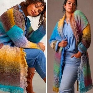 Anthropologie Natalia Fringe Cardigan